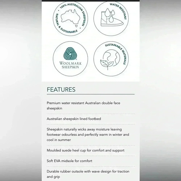 [US7.5]EMU  Australia PLATINUM STINGER Ankle Boots -Sheepskin- Waterproof-EUC - Picture 11 of 12